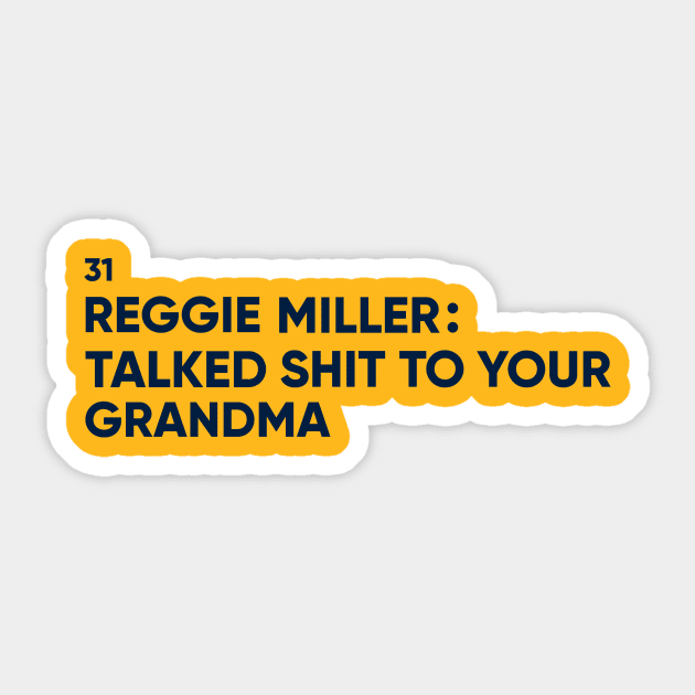 Reggie Miller Sticker by FlipFlapDox